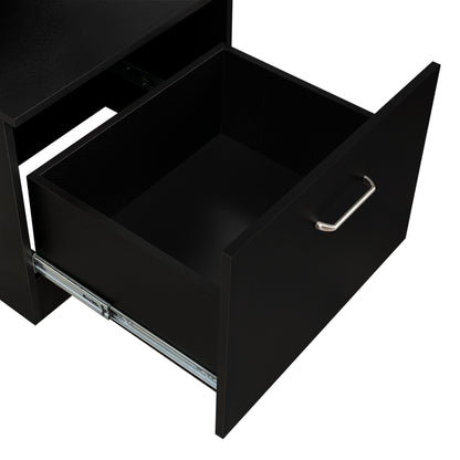 Velador Multifuncional Z-54, Wengue Con Espejo