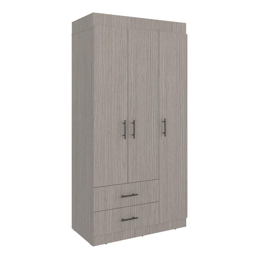 Closet Houston, Positano y Wengue, Con Cuatro Puertas Batientes y Dos Cajones Con Amplio Espacio De Almacenamiento