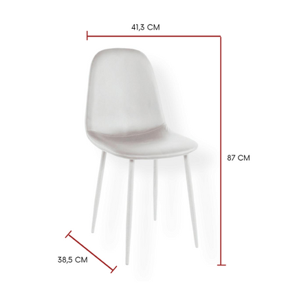 Pack Sillas Concept, Tapiz Café Claro y Pata Café Oscuro, con ocho sillas