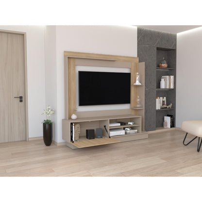 Estante Tv 70" Doha, Taupe Y Fresno