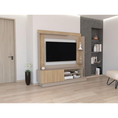 Estante Tv 70" Doha, Taupe Y Fresno