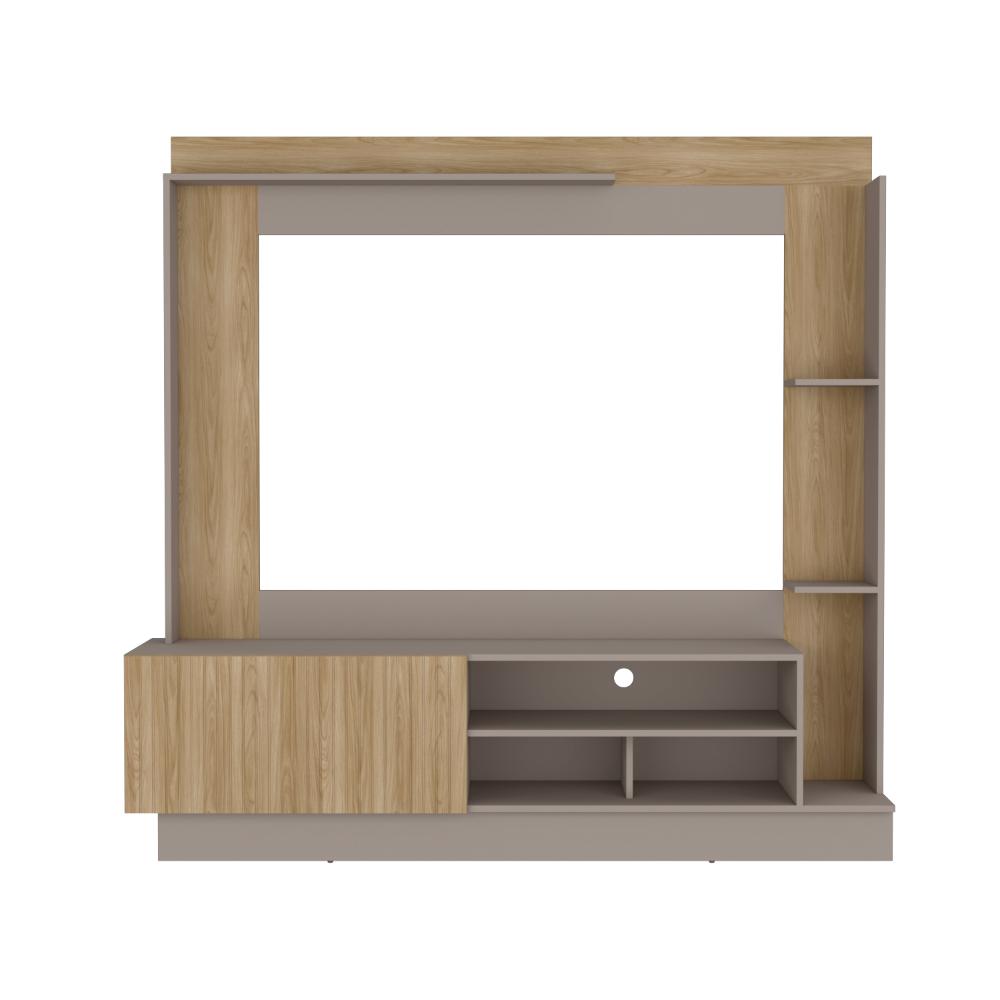 Estante Tv 70" Una Puerta, Café Claro