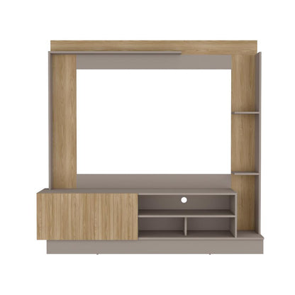 Estante Tv 70" Una Puerta, Café Claro