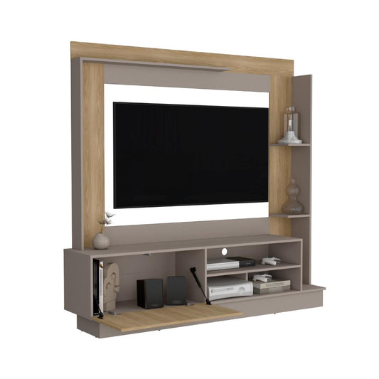 Estante Tv 70" Doha, Taupe Y Fresno