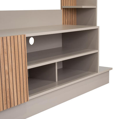 Rack Para Tv 70" Doha, Cocoa y Miel, Con Variedad de Entrepaños