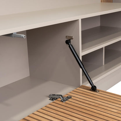 Rack Para Tv 70" Doha, Cocoa y Miel, Con Variedad de Entrepaños