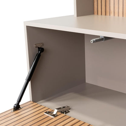 Rack Para Tv 70" Doha, Cocoa y Miel, Con Variedad de Entrepaños