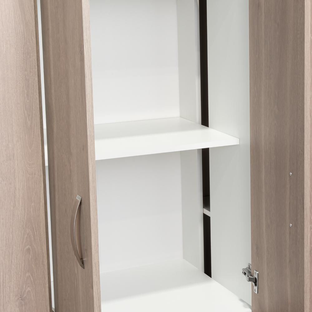 Closet Bariloche Bombay, Bardolino y Blanco Vainilla, Variedad de Entrepaños y Seis Puertas Abatibles