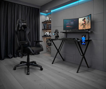 Silla Gamer X-71, Wengue, con Cómodo Espaldar y Rodachines