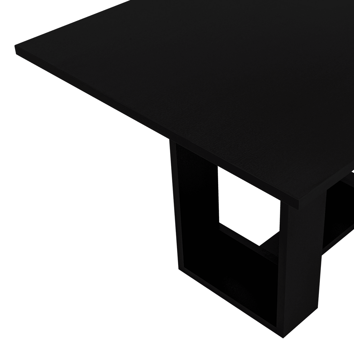 Mesa de Comedor Volterra, Wengue y Negro, con amplia superficie 120 (vista 5)
