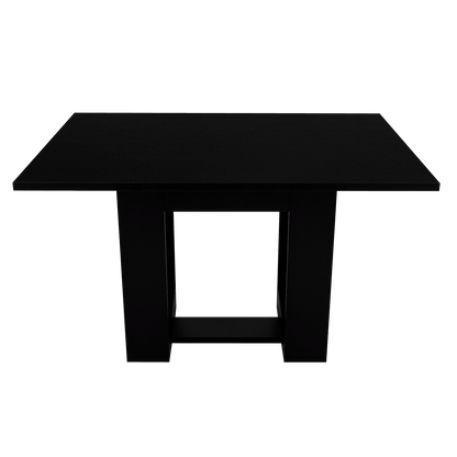 Mesa de Comedor Volterra, Wengue y Negro, con amplia superficie 120 (vista 7)