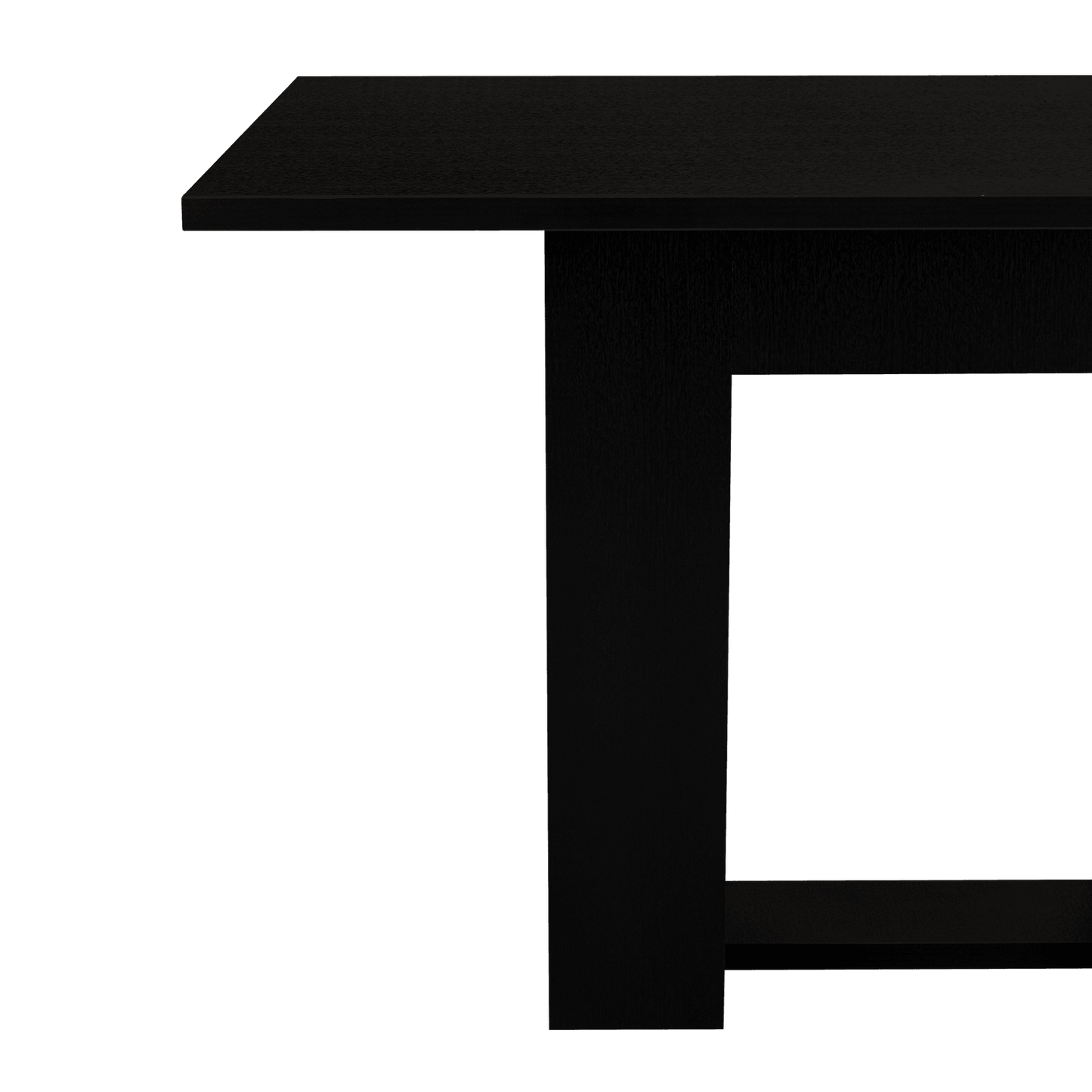 Mesa de Comedor Volterra, Wengue y Negro, con amplia superficie 120 (vista 6)