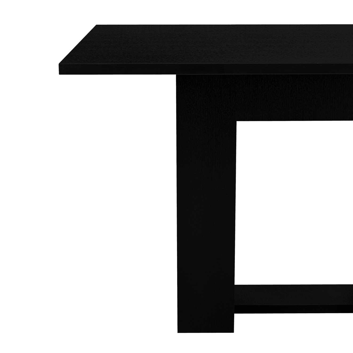 Mesa de Comedor Volterra, Wengue y Negro, con amplia superficie 120 (vista 6)