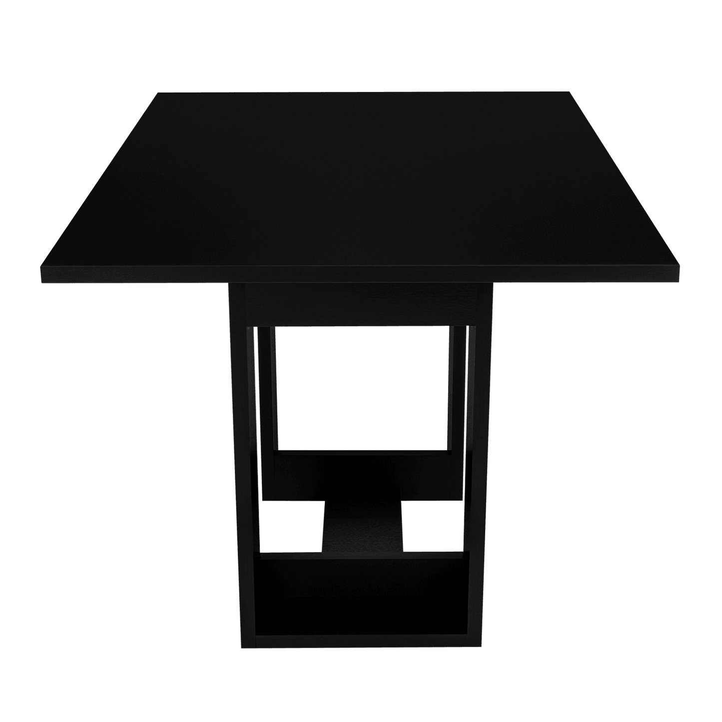 Mesa de Comedor Volterra, Wengue y Negro, con amplia superficie 120 (vista 11)