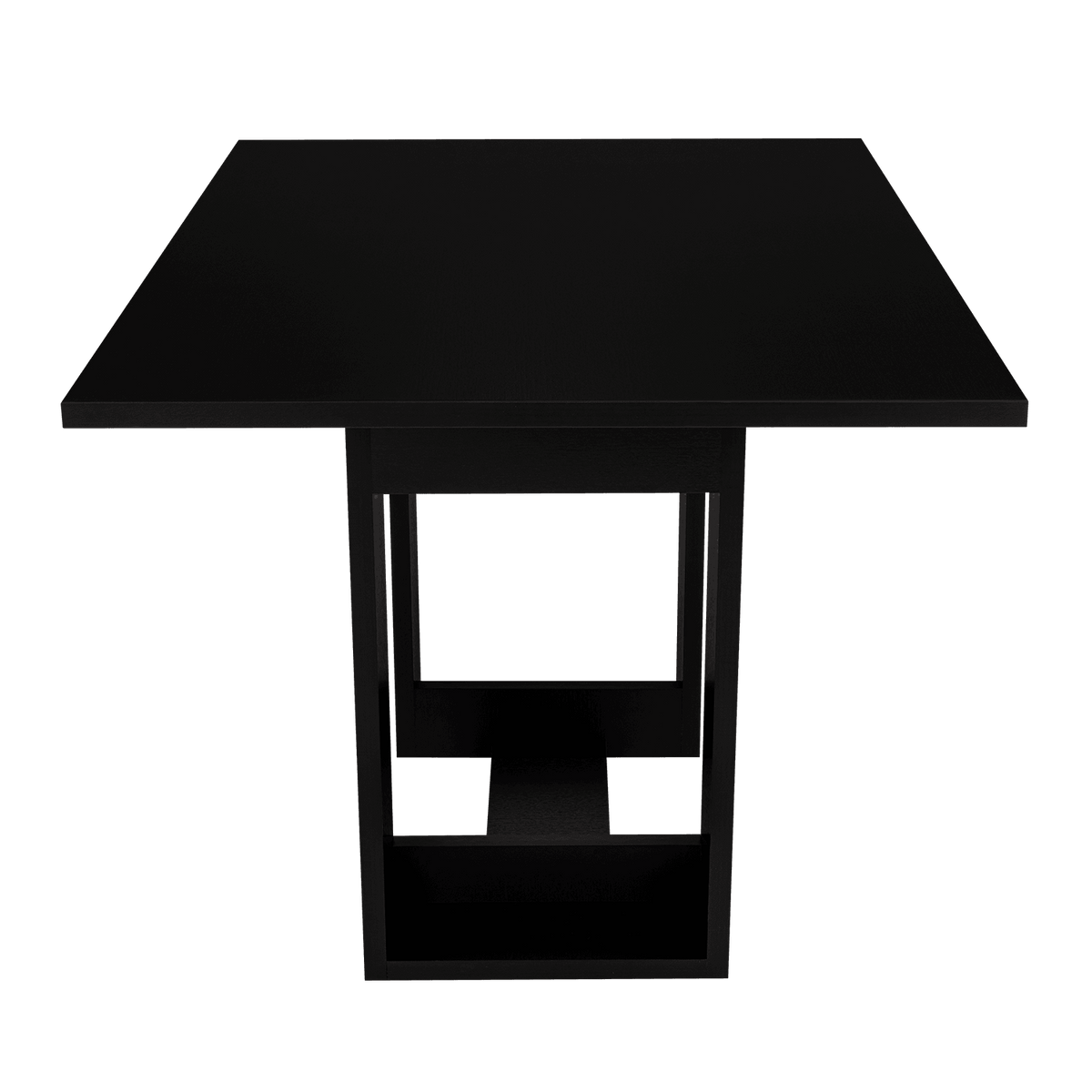 Mesa de Comedor Volterra, Wengue y Negro, con amplia superficie 120 (vista 11)