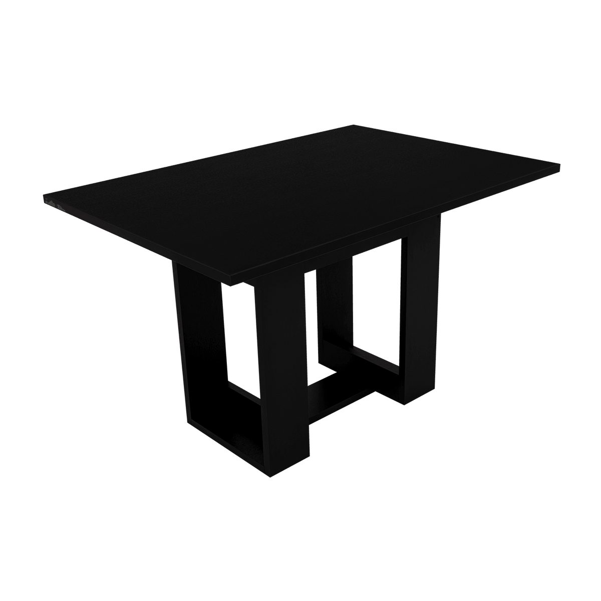 Mesa de Comedor Volterra, Wengue y Negro, con amplia superficie 120 (vista 10)