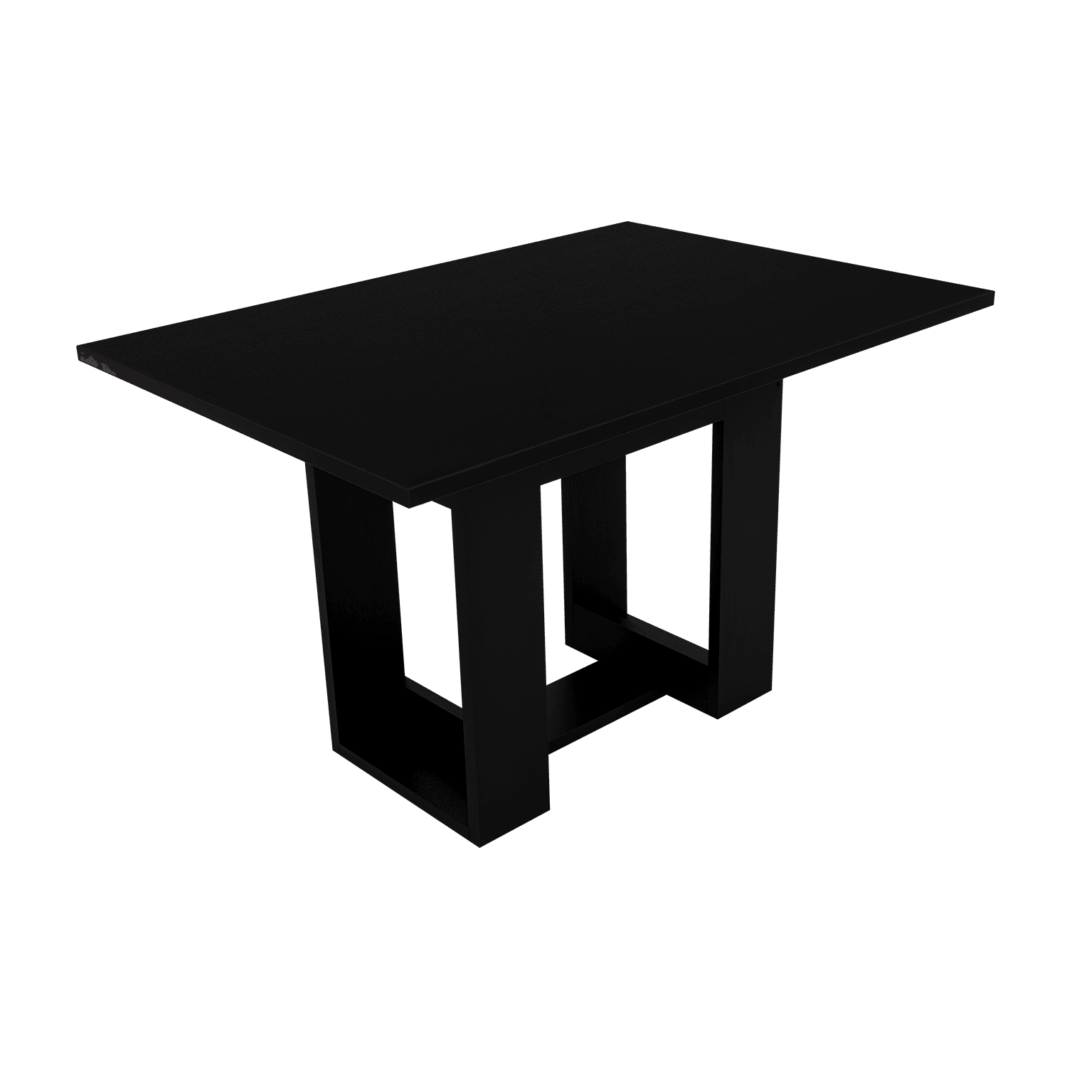 Mesa de Comedor Volterra, Wengue y Negro, con amplia superficie 120 (vista 10)