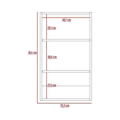 Complemento Gabinete Superior Dibala, Blanco Perla, cuenta con 3 entrepaños - VIRTUAL MUEBLES