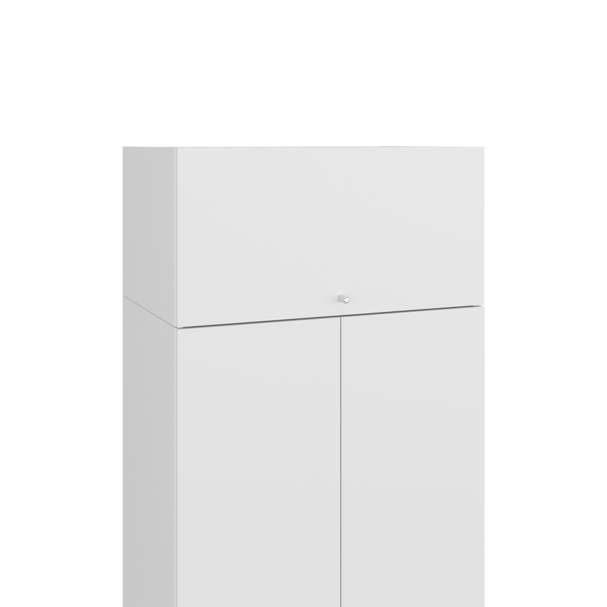 Combo Closet H-200 Tres Puertas, Almacenamiento, Colgado, Color Blanco