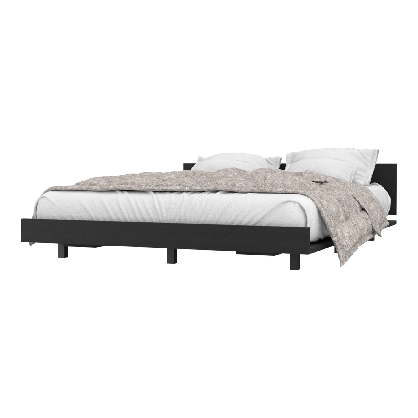 Base De Cama Dos Plazas, FM Furniture 001N, Negro