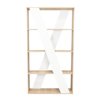 Divisor Ascher, Beige y Blanco, con Tres Entrepaños