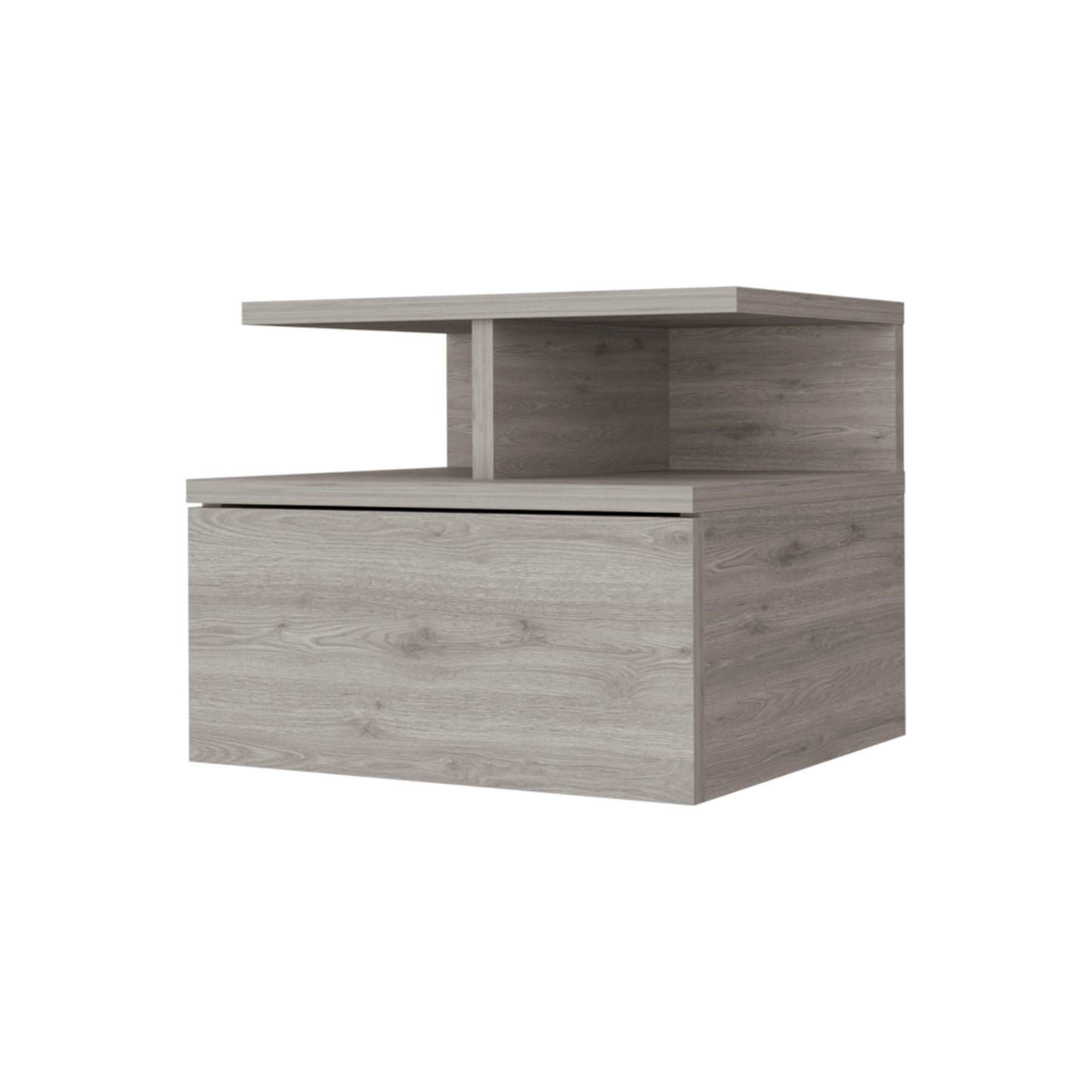 Velador Flotante Un Cajón, FM Furniture 007E, Beige