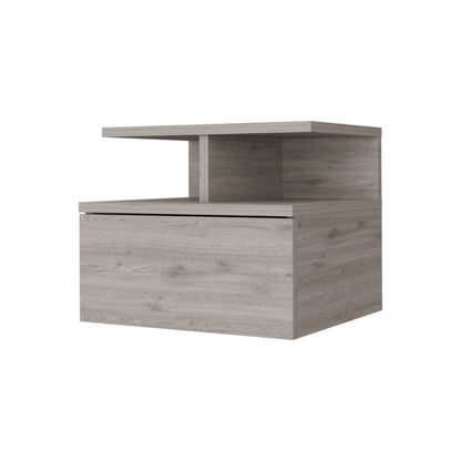 Velador Flotante Un Cajón, FM Furniture 007E, Beige
