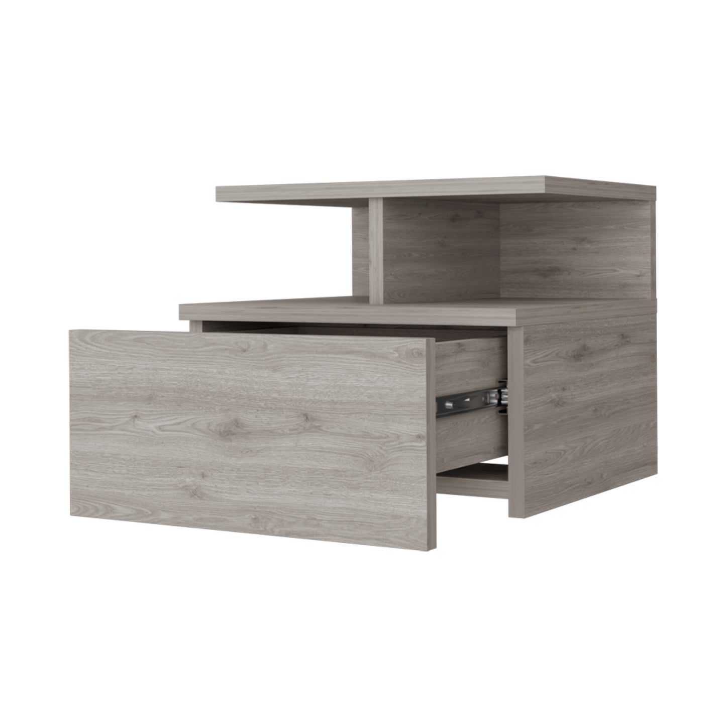 Velador Flotante Un Cajón, FM Furniture 007E, Beige