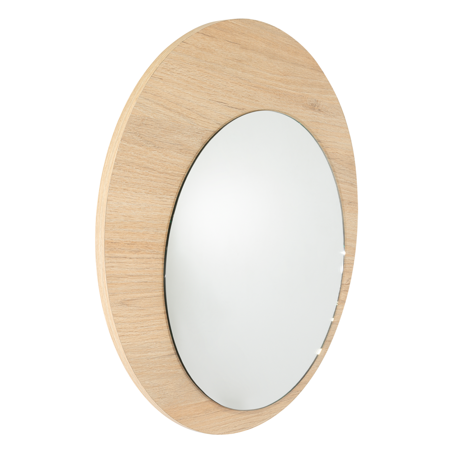 Espejo Ovalado Ary 60, Con Marco Madera