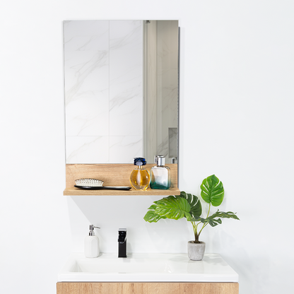 Espejo Lilo Rectangular Repisa De Madera (vista 2)