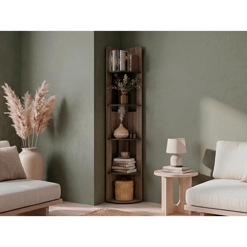 Estante Esquinero Home E7,  Avellana