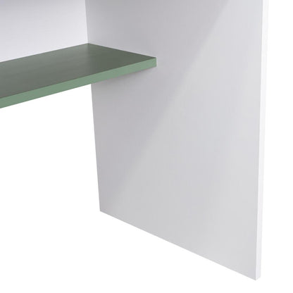 Escritorio, Ohio, Blanco y Agave, con Entrepaños y Cajon