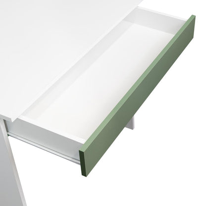 Escritorio, Ohio, Blanco y Agave, con Entrepaños y Cajon