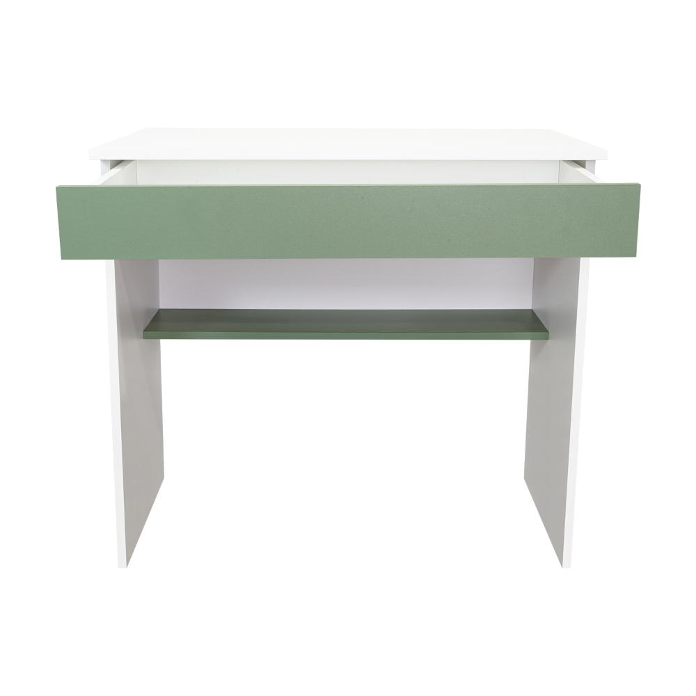 Escritorio, Ohio, Blanco y Agave, con Entrepaños y Cajon