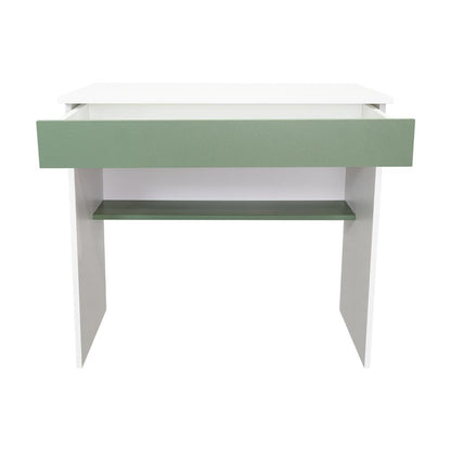 Escritorio, Ohio, Blanco y Agave, con Entrepaños y Cajon