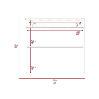 Escritorio, Ohio, Blanco y Agave, con Entrepaños y Cajon