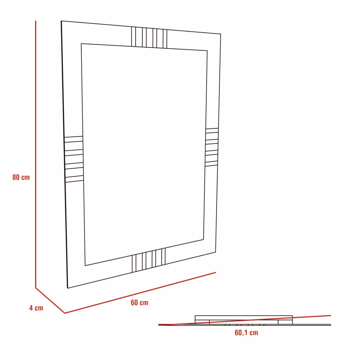 Espejo Rectangular 61, FM Furniture