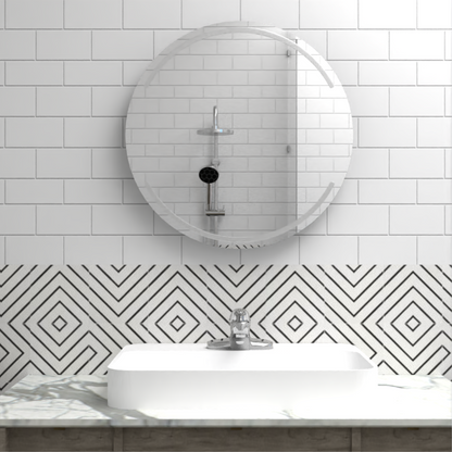 Espejo Dallas Ovalado, Sandblasting Superior