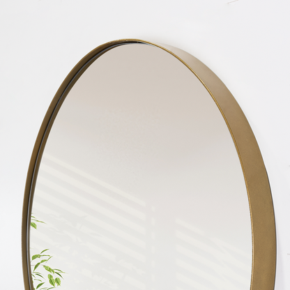 Espejo Circular D80 Marco Metalico, Dorado (vista 7)