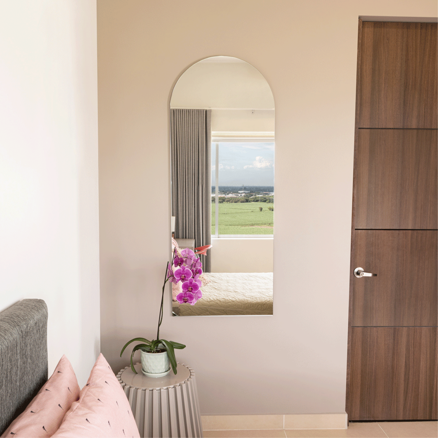 Espejo Florencia Rectangular, Superior Circular