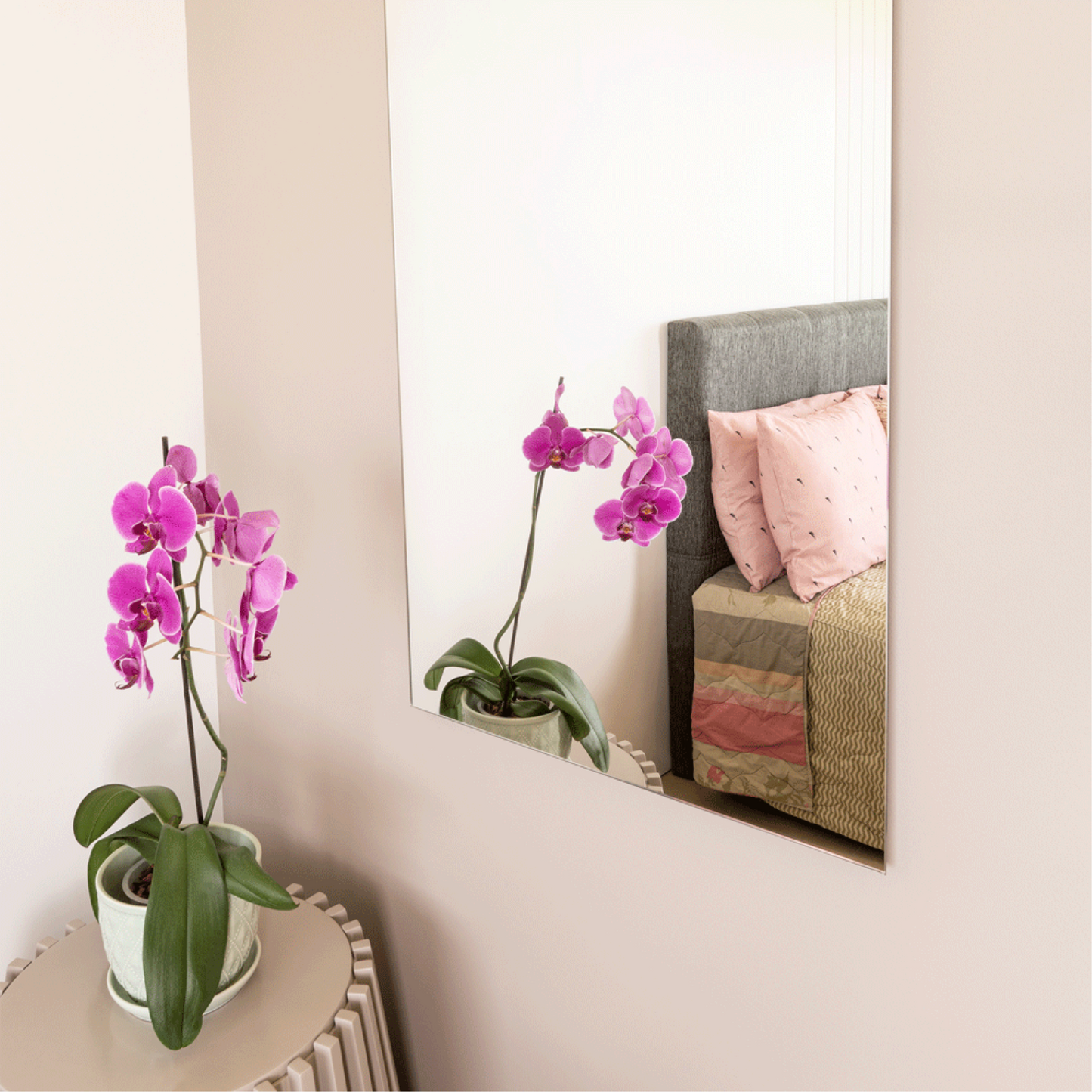 Espejo Florencia Rectangular, Superior Circular