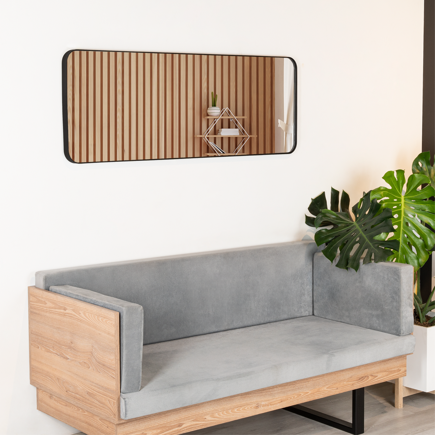 Espejo Loky Rectangular, Marco Metalico