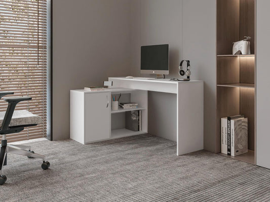 Escritorio En L Una Puerta, Blanco