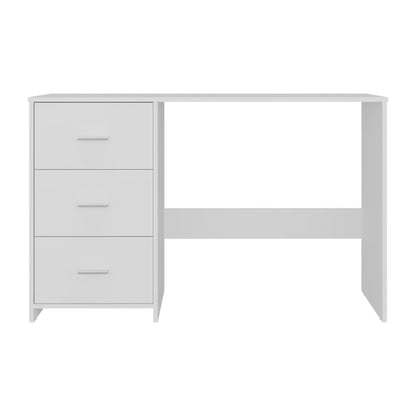 Escritorio Eco, Blanco Duqueza, con Tres Cajoneras Manijas Metálicas y Amplio Espacio de Almacenamiento