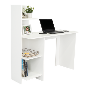 ESCRITORIO CON BIBLIOTECA WOW, BLANCO