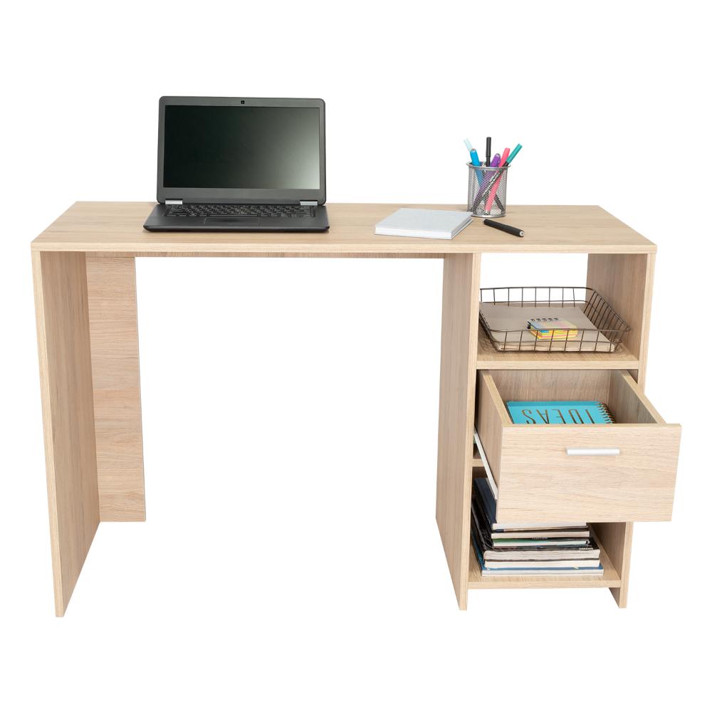 Escritorio Recto Office W-110 Un Cajon, Rovere (vista 6)