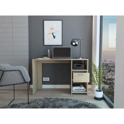 Escritorio Recto Office W-110 Un Cajon, Rovere (vista 2)