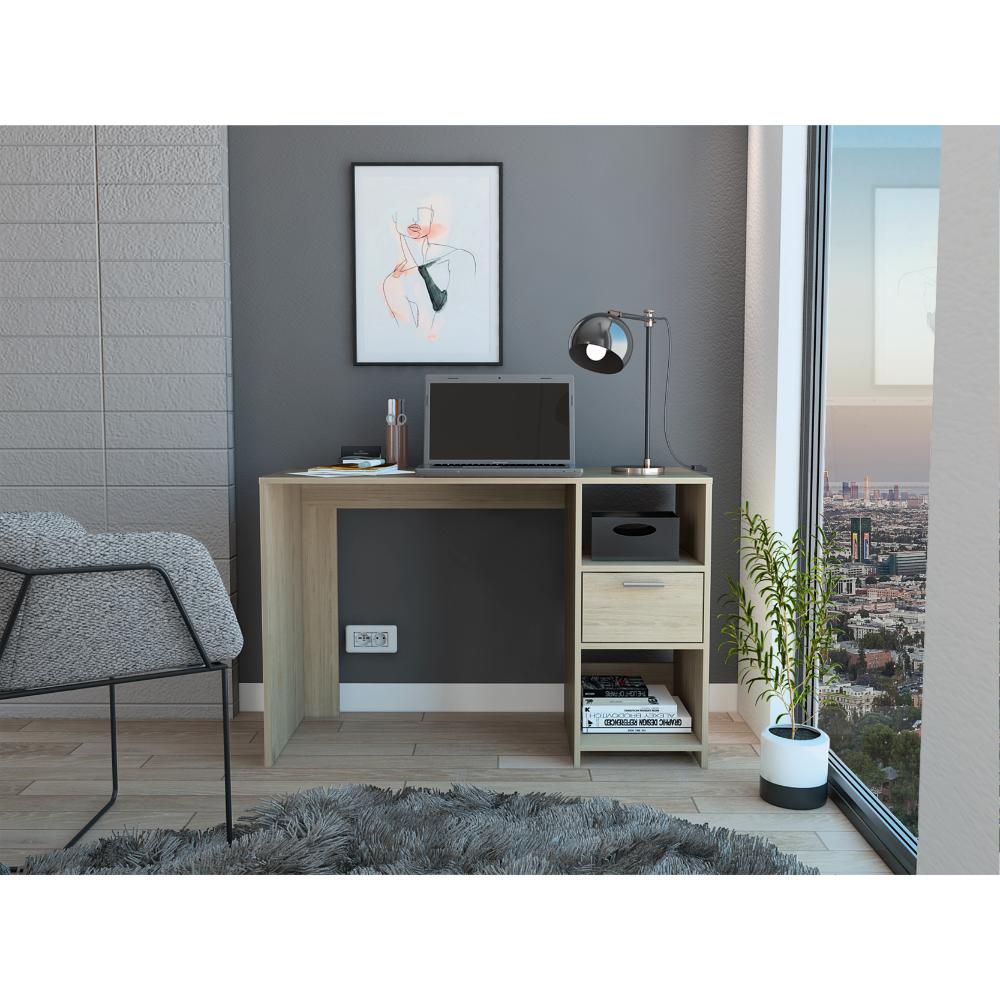 Escritorio Recto Office W-110 Un Cajon, Rovere