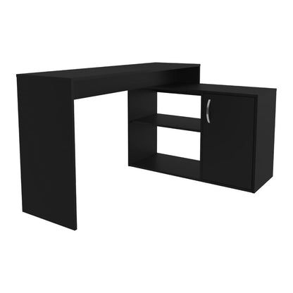 Escritorio En L Una Puerta, Negro