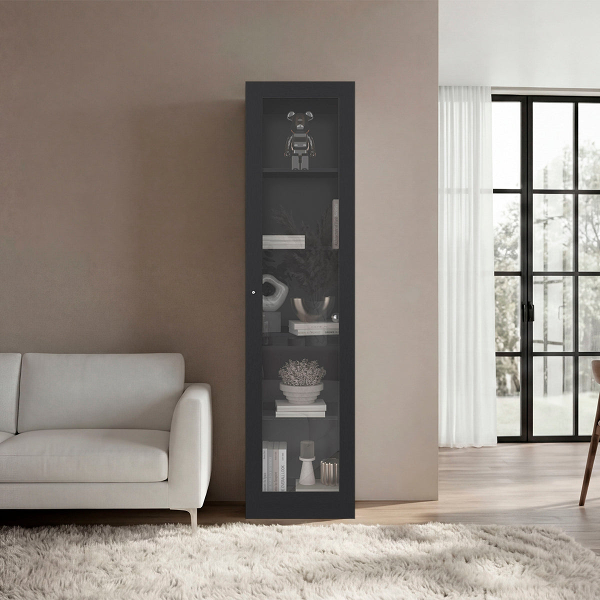 Estante Vitrina E6 Home E Una Puerta, Wengue